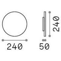 Ideallux Ideal Lux LED outdoor wall light Punto, white, 24 cm, metal