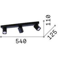 Ideallux Ideal Lux Rudy Square downlight, white, 3-bulb, metal