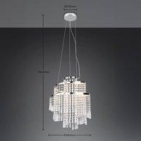 Reality Leuchten LED hanging light Pomp, 38 cm, chrome, acrylic/metal, CCT