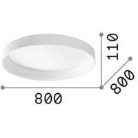 Ideallux Ideal Lux LED ceiling light Ziggy, white, 80 cm, metal