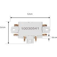 Lindby T-connector Lumaro, white, 5.4 cm, plastic