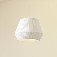 Lindby Vitore pendant light, 40 cm, textile, white