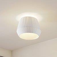 Lindby Vitore ceiling light, 50 cm, textile, white