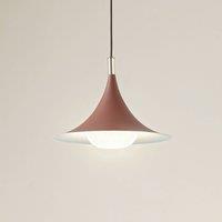 Lindby pendant light Jarl, brown, metal, 35 cm, G9