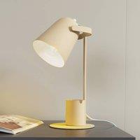 Lindby table lamp Ilmar, beige/white, metal, 12 cm