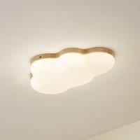 Lindby LED ceiling light Pilvi, plastic, cloud, 50 cm