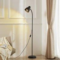 Lindby Tebbi floor lamp, black, metal, height 150 cm