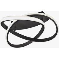 Reality Leuchten LED ceiling lamp Course, matt black, 3,000 K, 45 cm