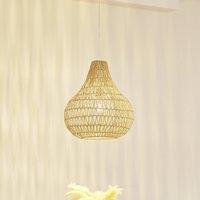 Lindby Miryam pendant light, natural hemp rope, 40 cm