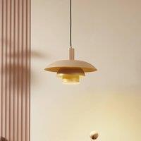 Lindby Elorri pendant light, beige, 38 cm, metal