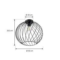 Lindby Danika ceiling light, 40 cm, black, metal