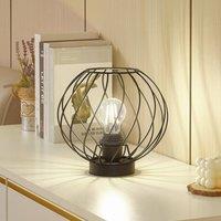 Lindby table lamp Danika, black, metal, 25 cm