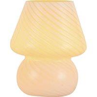Lindby table lamp Andriana, yellow/white, glass, 15 cm