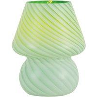 Lindby table lamp Andriana, green/white, glass, 15 cm