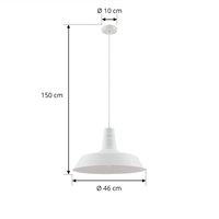 Lindby Laylan pendant light, white, 46 cm, metal