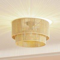 Lindby ceiling light Anuva, beige natural, paper, 45 cm