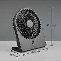 Reality Leuchten Breezy cordless table fan, black, quiet