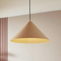 Lindby Clarine pendant light, beige, 50 cm, metal