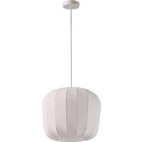 Lindby Helin pendant light, white, 35 cm, fabric