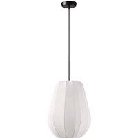 Lindby Helin pendant light, white, 30 cm, fabric