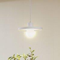 Lindby Nielson pendant light, 28 cm, white, plaster