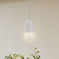 Lindby Nielson pendant light, 11 cm, white, plaster