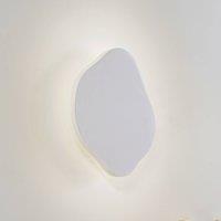 Lindby LED wall light Nielson, white, plaster, 30 x 30 cm