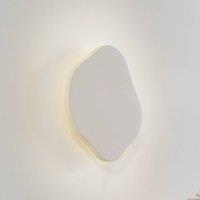 Lindby LED wall light Nielson, beige, plaster, 30 cm high