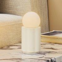 Lindby Nielson table lamp, beige, lampshade height 8.5 cm, plaster