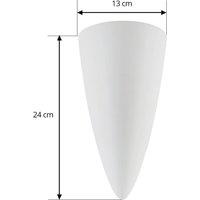 Lindby wall light Pascali, height 42 cm, white, plaster