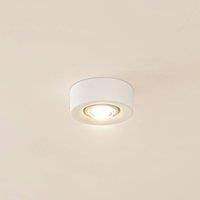 Lindby ceiling light Levia, 1-bulb, 14 cm, white, plaster