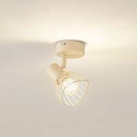Lindby ceiling light Piena, beige, 1-bulb, metal, 93.cm
