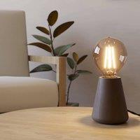 EGLO Asby table lamp, dark wood, height 10 cm, wood