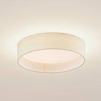 Lindby LED ceiling light Eilif, fabric, white, 40 cm, CCT