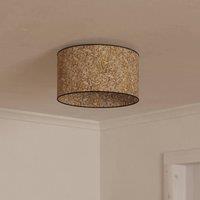EGLO Butterburn ceiling lamp, 38 cm, beige/green, fabric