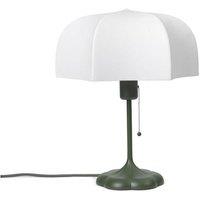 ferm LIVING table lamp Poem, green, steel, fleece, 42 cm