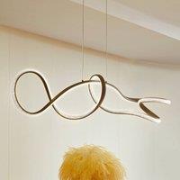 Lucande LED pendant light Rodado, black, 110 cm, aluminium