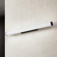 Lindby Kirka LED wall lamp, black, metal, IP44, 90cm, CCT