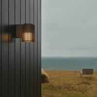 Nordlux Aludra Seaside outdoor wall light, aluminium, brown metallic
