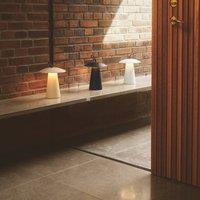 Nordlux Ara To-Go rechargeable LED table lamp, aluminium, white