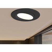 Prios LED recessed light Shima, black, 9 W, 3000K, dimmable
