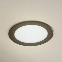 Prios LED recessed spotlight Rida, black, 14.5 cm, 12 W, CCT