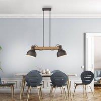 JUST LIGHT. GmbH JUST LIGHT. Cup 2.0 pendant light, 2-bulb, black, metal