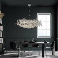 Paul Neuhaus Ricicle chandelier, chrome, length 120 cm