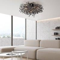 Paul Neuhaus ceiling light Icicle, 14-light, black