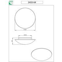 Fabas Luce Pandora ceiling light, 46 cm, glass, white