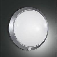 Fabas Luce Armilla outdoor wall light, silver, motion detector, 30 cm