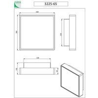 Fabas Luce Oban wall light, 30 cm x 30 cm, sensor, 2 x E27, white, IP65