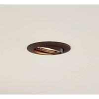 Prios recessed ceiling light Fibur, bronze, aluminium, 8.2 cm