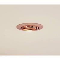 Prios recessed ceiling light Fibur, copper, aluminium, 8.2 cm
